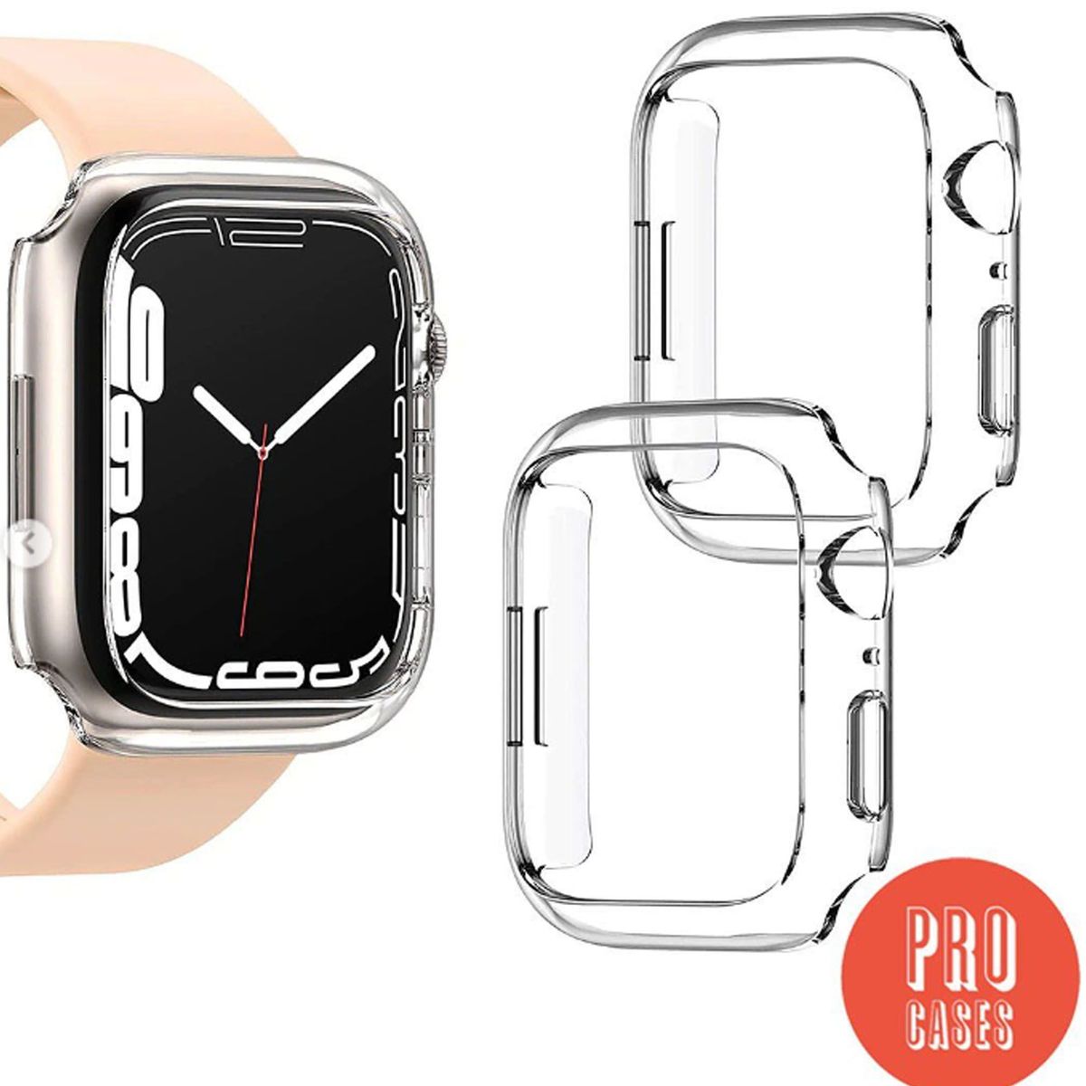 GENERICO - Case a prueba de golpes Transparente para Apple Watch 44mm