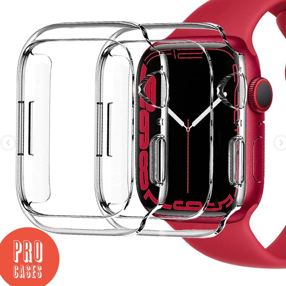 GENERICO - Case a prueba de golpes Transparente para Apple Watch 44mm