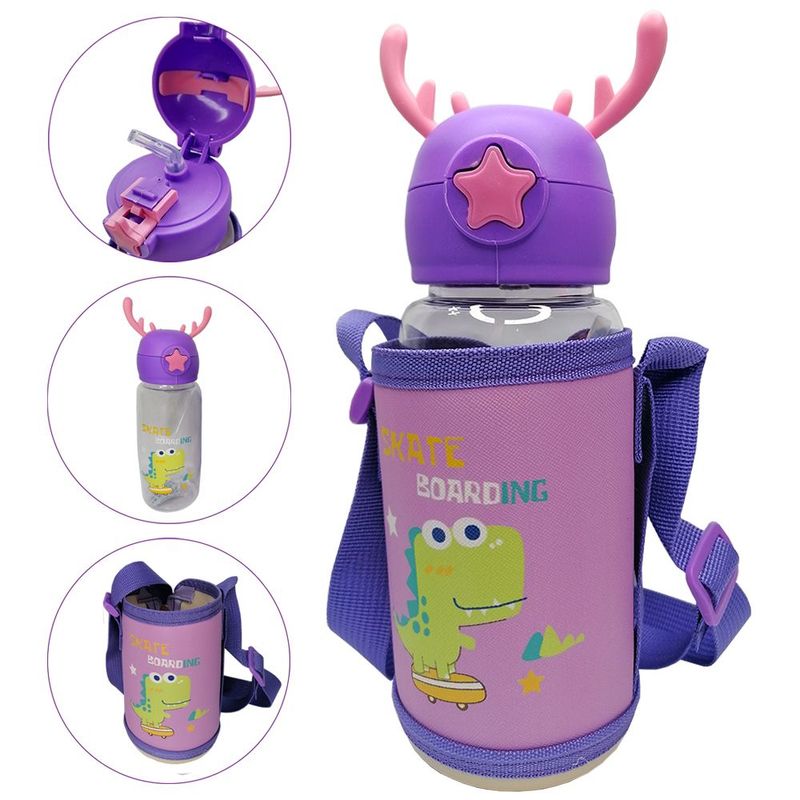 MINARI - Botella Tomatodo para Niños con Funda RENO Morado 278T