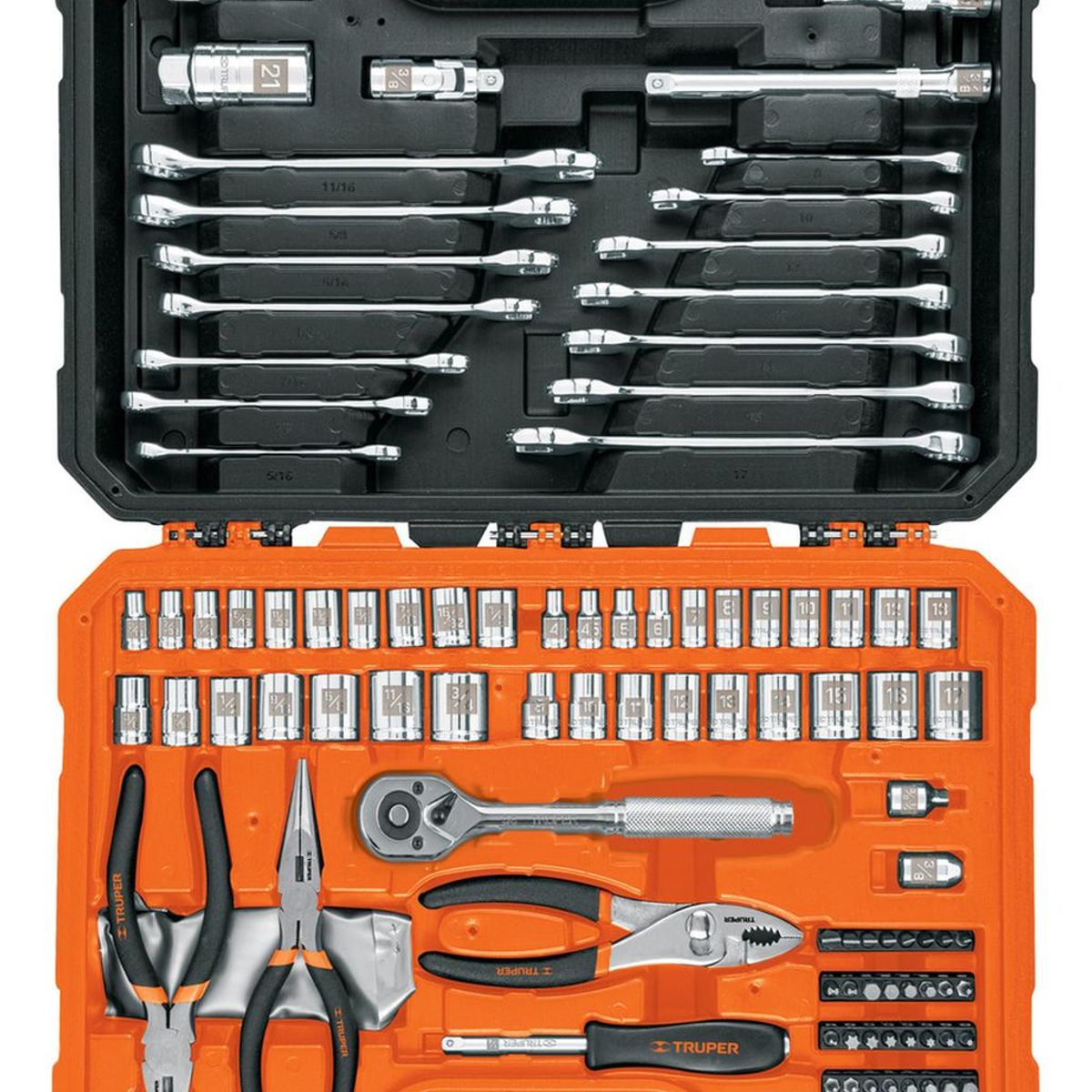 TRUPER - Juego de 119 herramientas para mecanico 1/4" y 3/8" Mixtas Truper