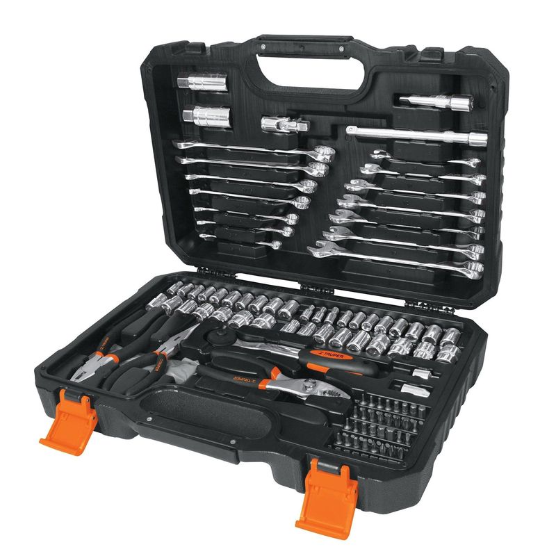 TRUPER - Juego de 119 herramientas para mecanico 1/4" y 3/8" Mixtas Truper