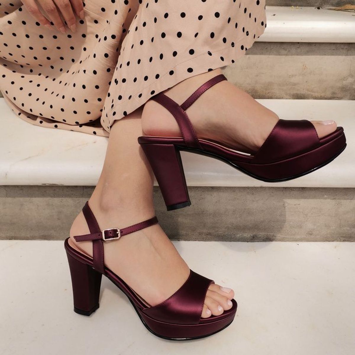 IRISABA - SANDALIAS PLATAFORMA IRISABA PARA MUJER GALA VINO_.