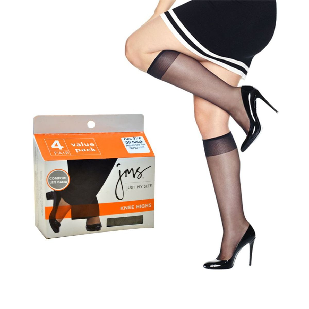 LEGGS - Leggs JMS Medias Rodilla Alta CBanda Comfort Just My Size Plomo