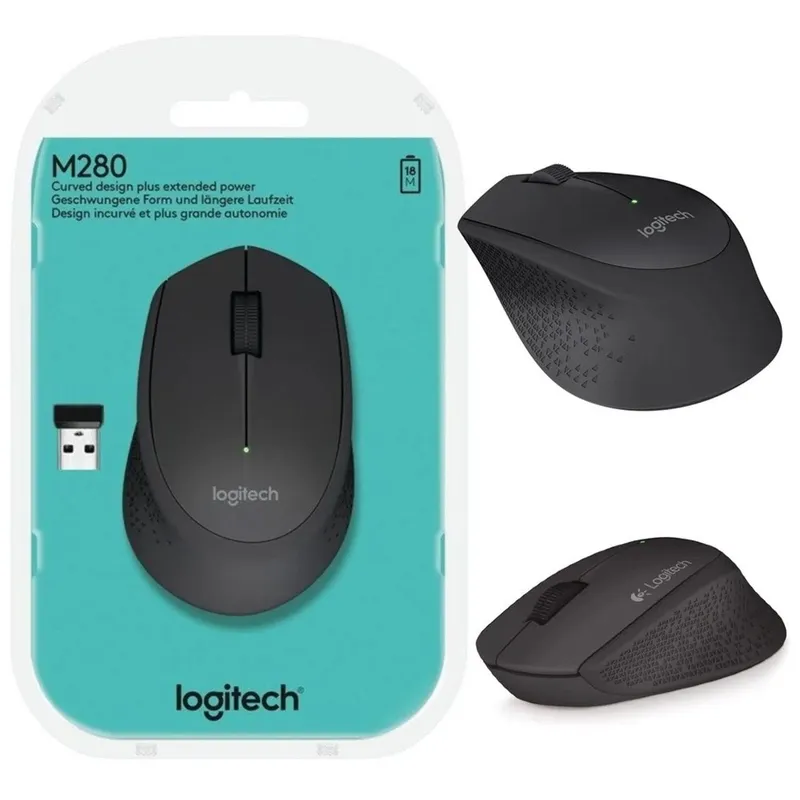 LOGITECH - Mouse Logitech M280 Negro Inalambrico  Laptop Wireless