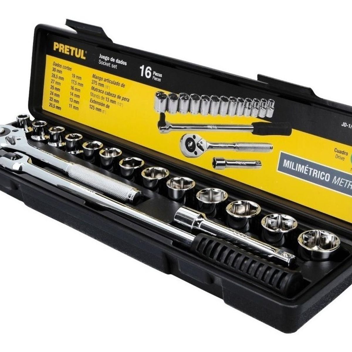PRETUL - Juego de 16 herramientas 1/2" mm Pretul