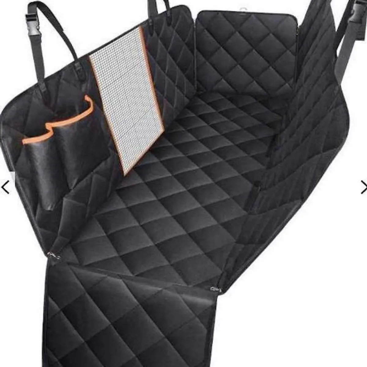 PROTEC - Protector Plegable Negro para Asientos Traseros de Mascotas