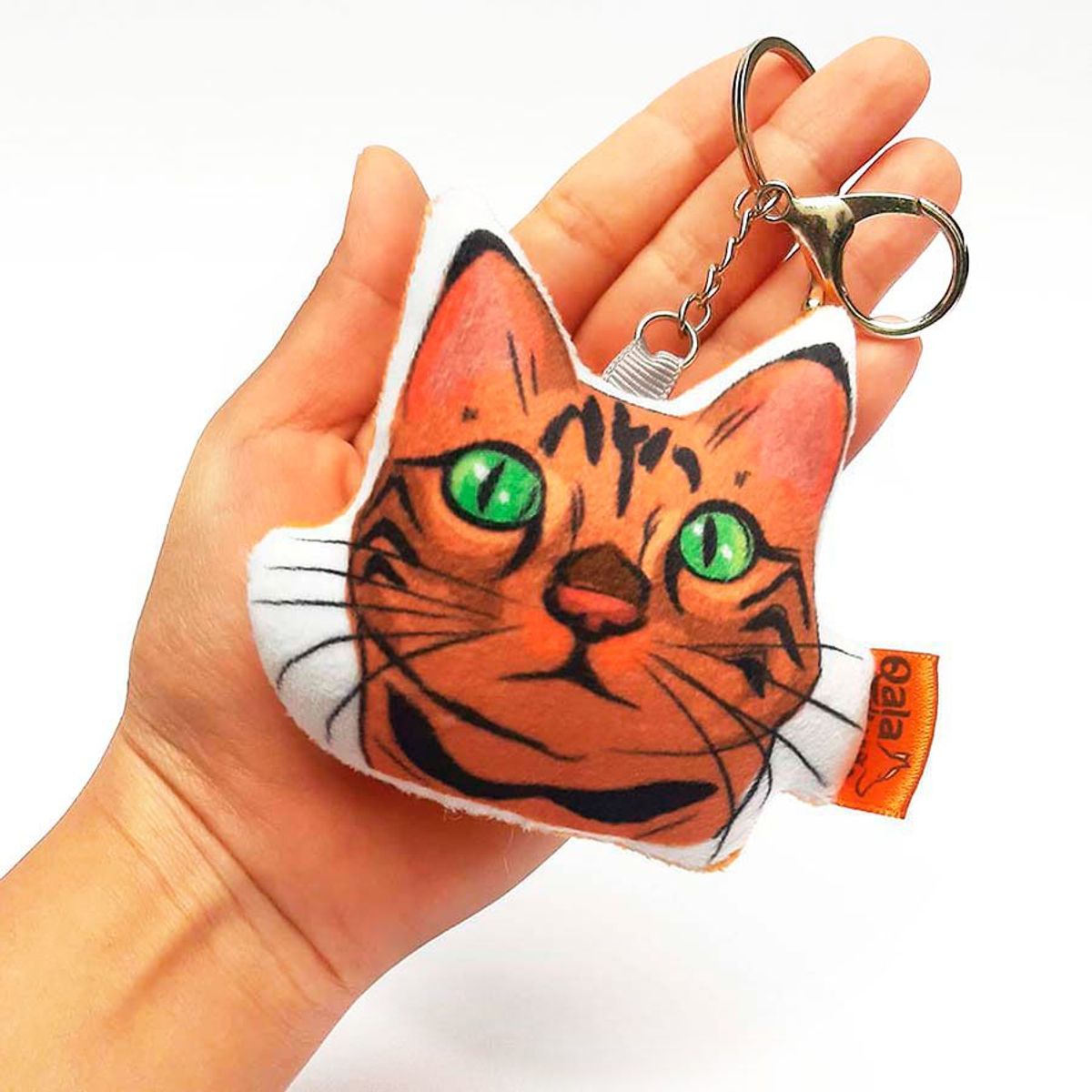 QALA DISEÑO - Llavero hecho a mano - Qala Diseño - Gato Atigrado