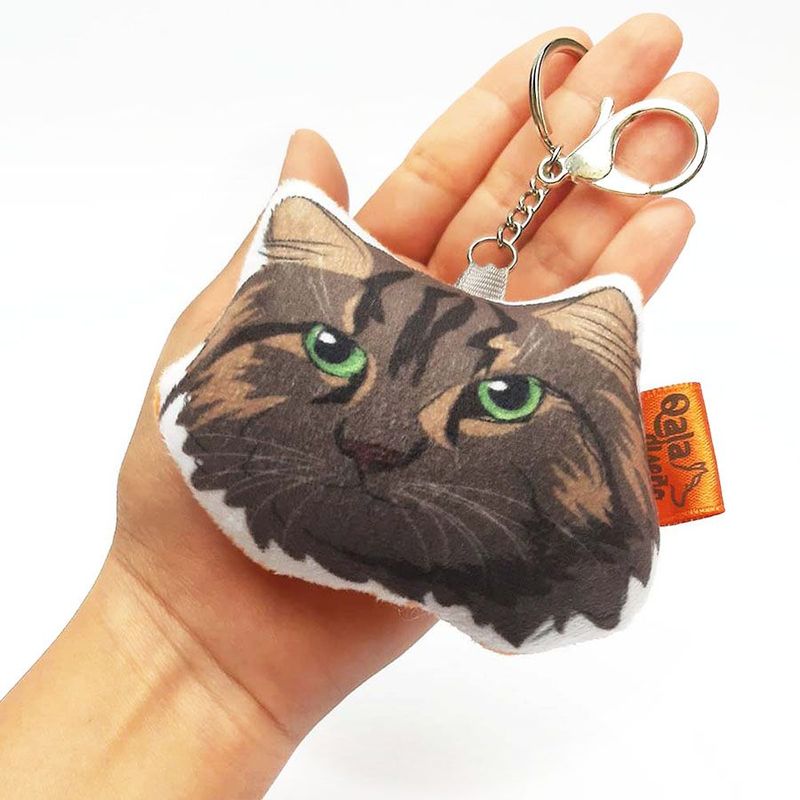 QALA DISEÑO - Llavero hecho a mano - Qala Diseño - Gato Peludo