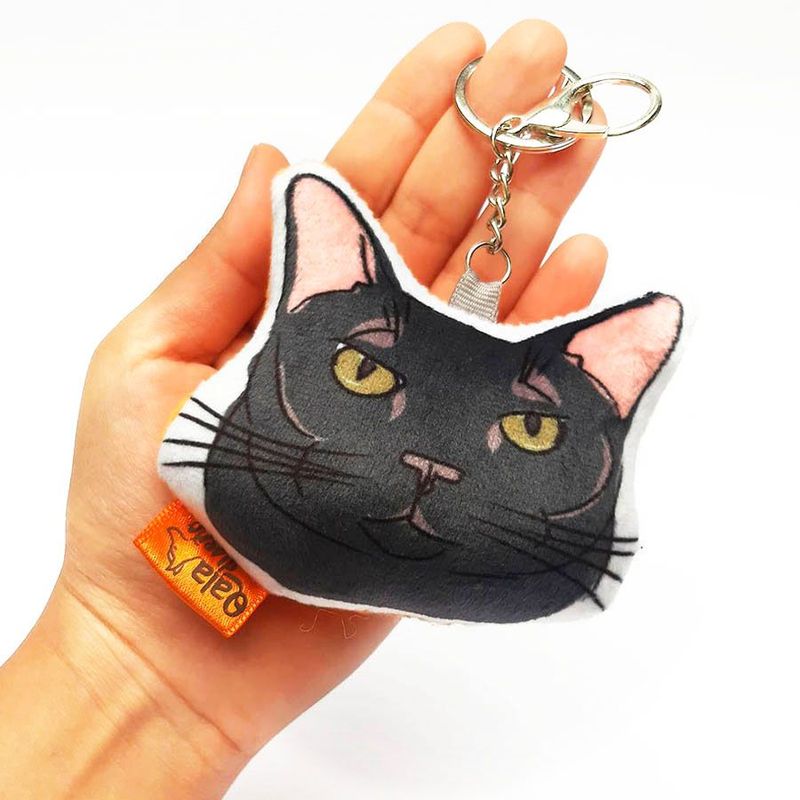 QALA DISEÑO - Llavero hecho a mano - Qala Diseño - Gato Negro