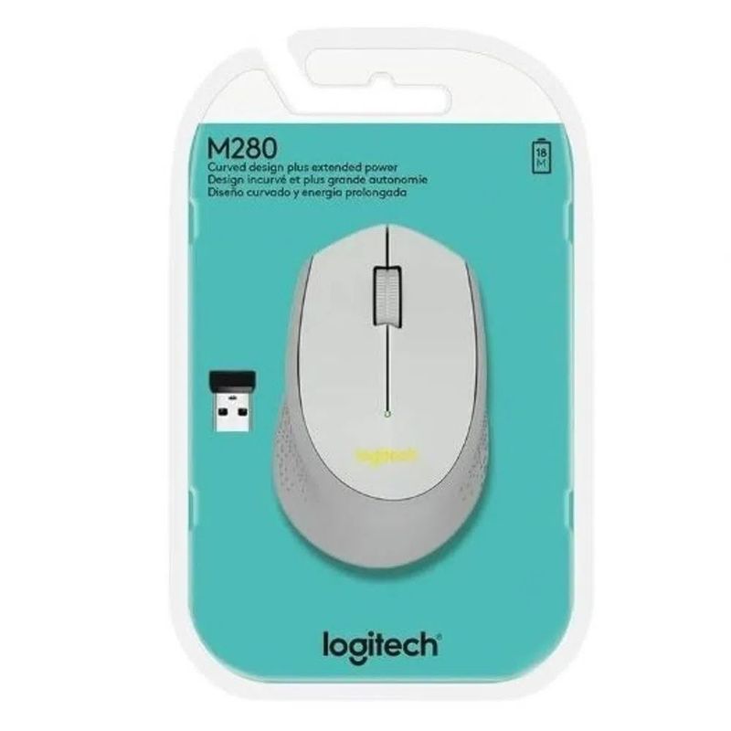 LOGITECH - Mouse Logitech M280 Gray Inalambrico  Laptop Wireless