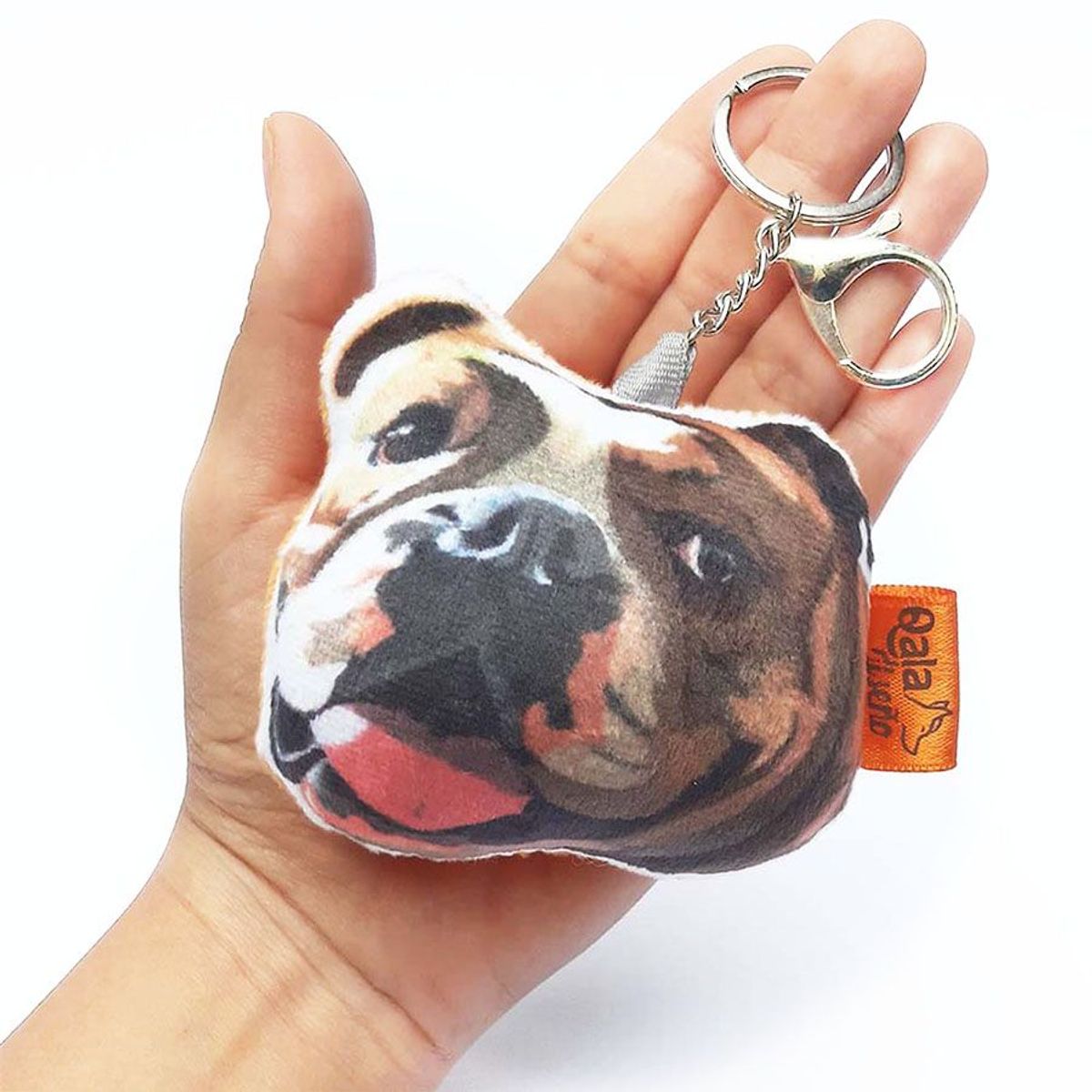 QALA DISEÑO - Llavero hecho a mano - Qala Diseño - Perro Bulldog Inglés
