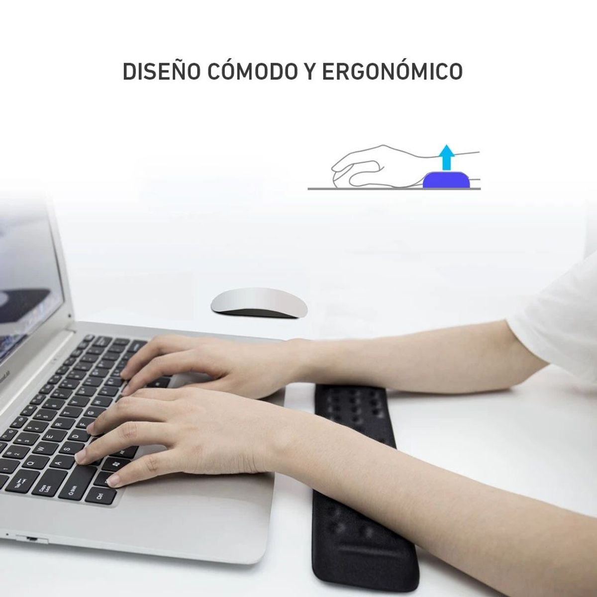 OEM - Pack Reposamuñeca ergonómica de espuma para teclado y mouse