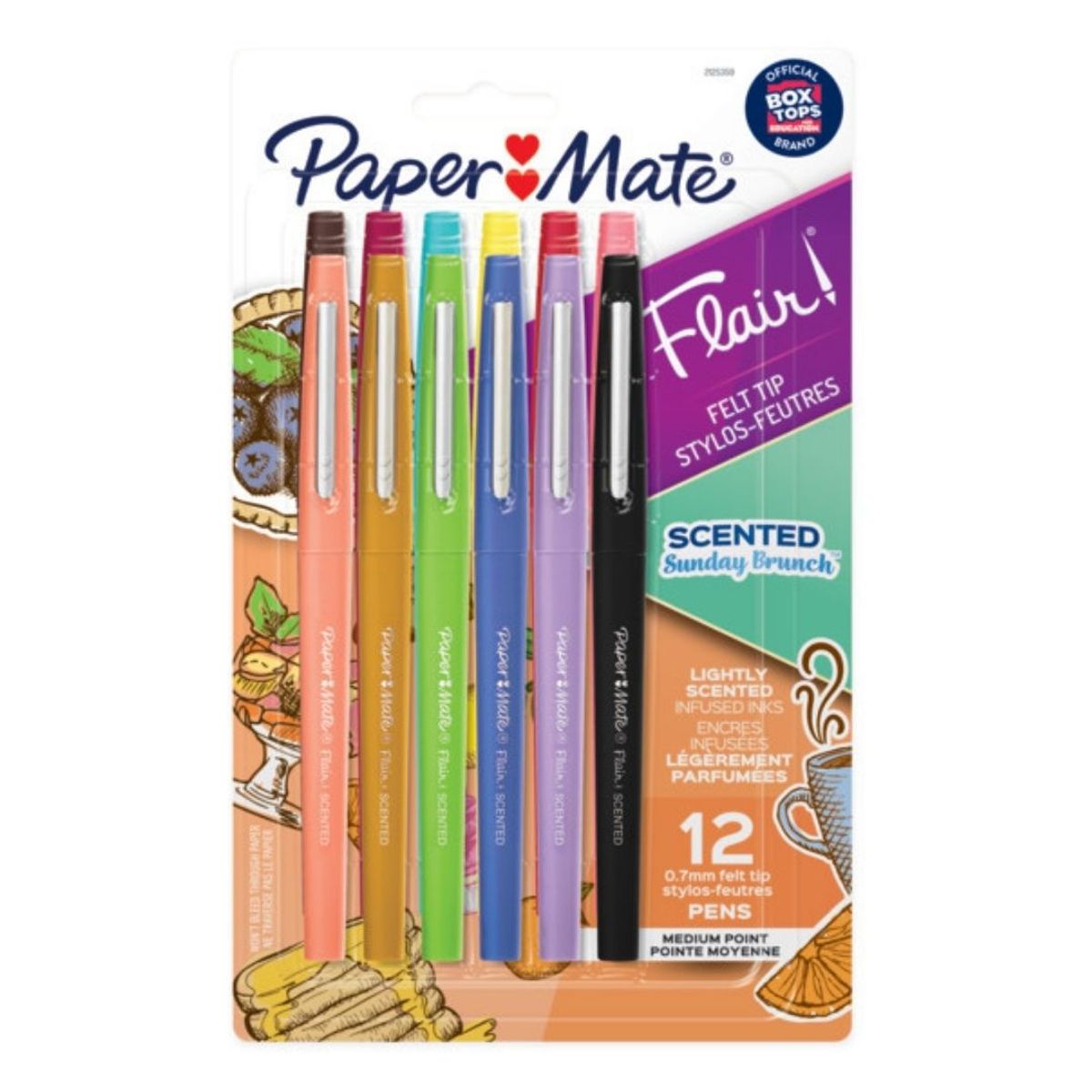 PAPER MATE - Marcadores Con Aroma Flair X 12 Punta Media.