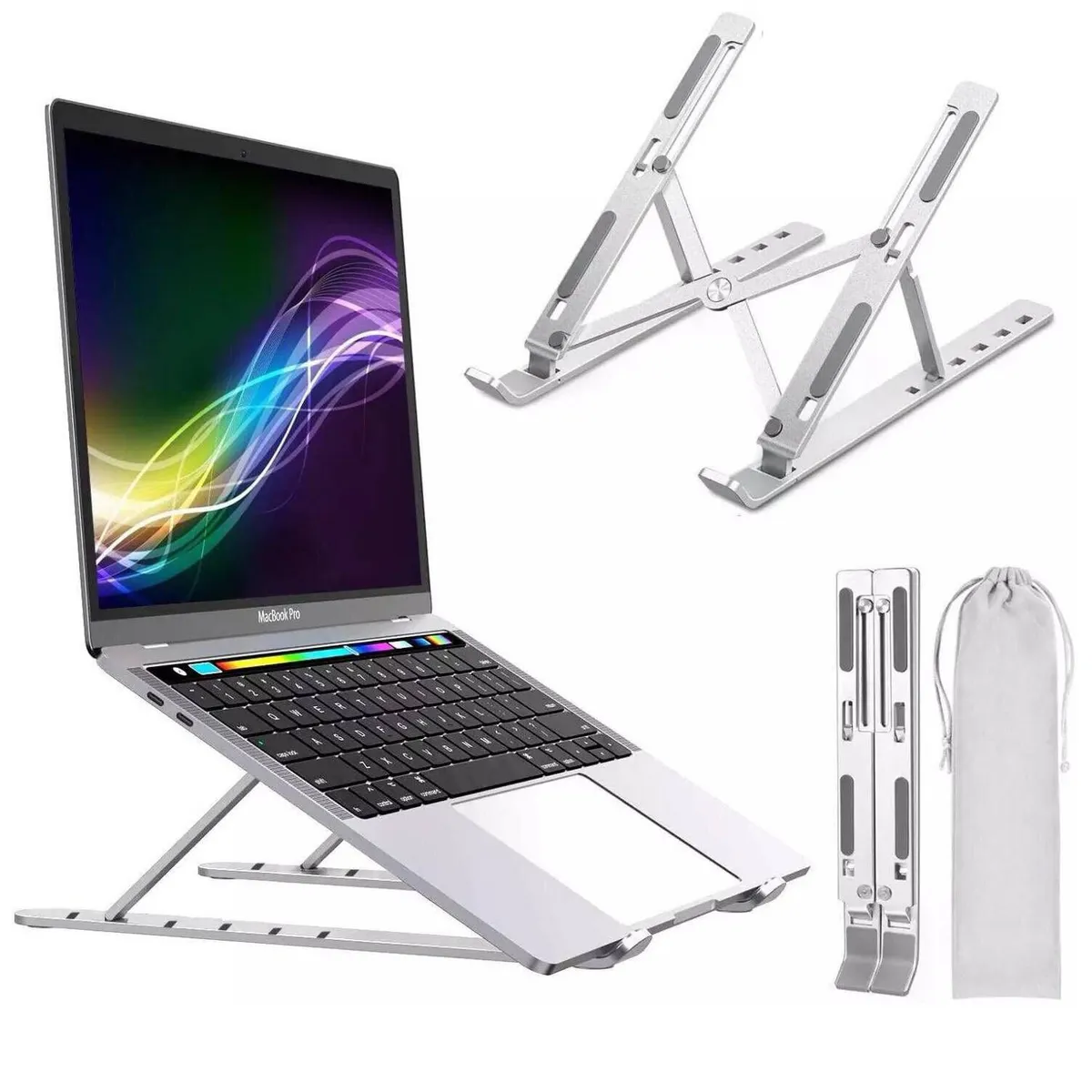 LH ELECTRONIC - Soporte de Aluminio para Laptop Plegable  Fund
