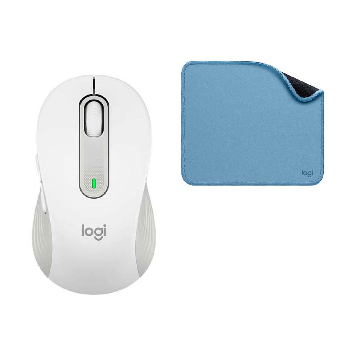 LOGITECH - Mouse Logitech Signature M650 Blanco  Pad Mouse Antisalpicaduras Blue