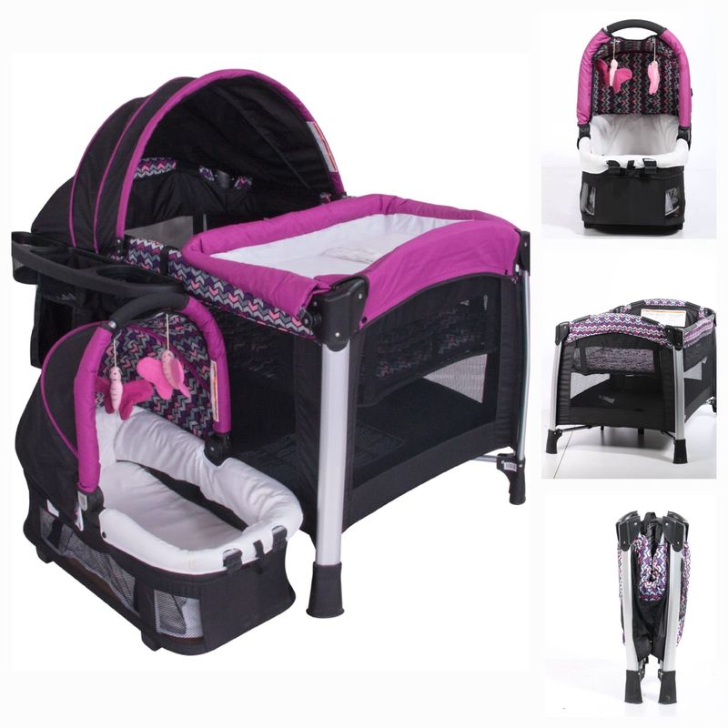 EBABY - Cuna para Bebe con Cambiador Moises de Aluminio Deluxe