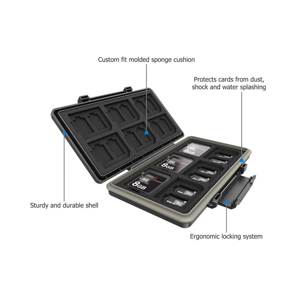 GENERICO - Porta Memorias JJC  (12 SD - 24 Micro SD)