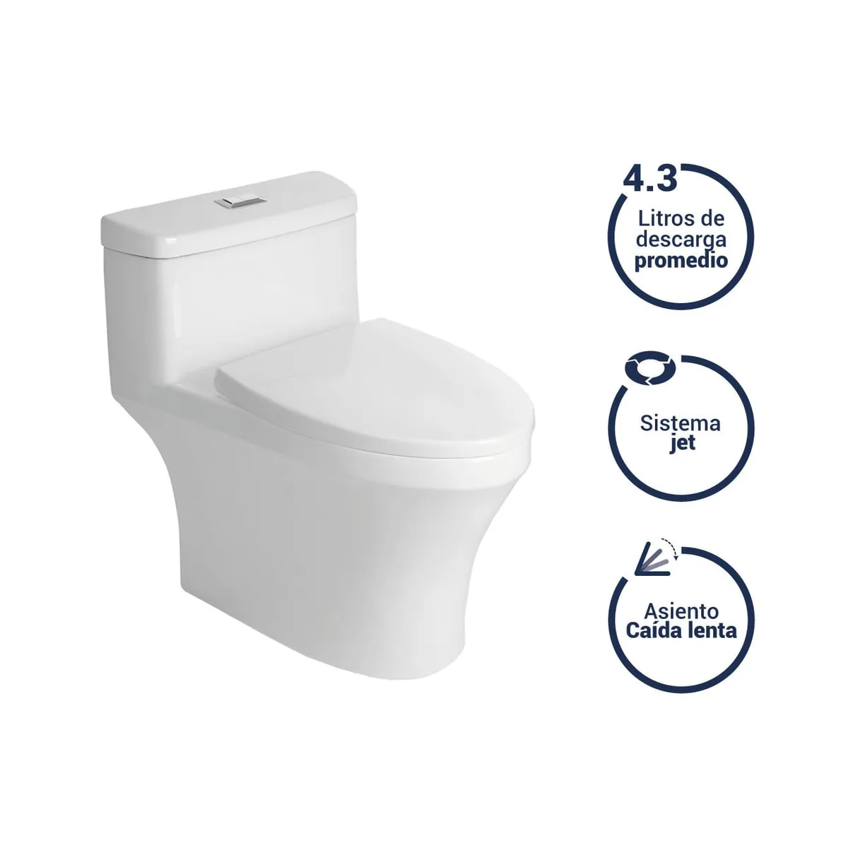 VAINSA - Inodoro One piece Ocean blanco Vainsa