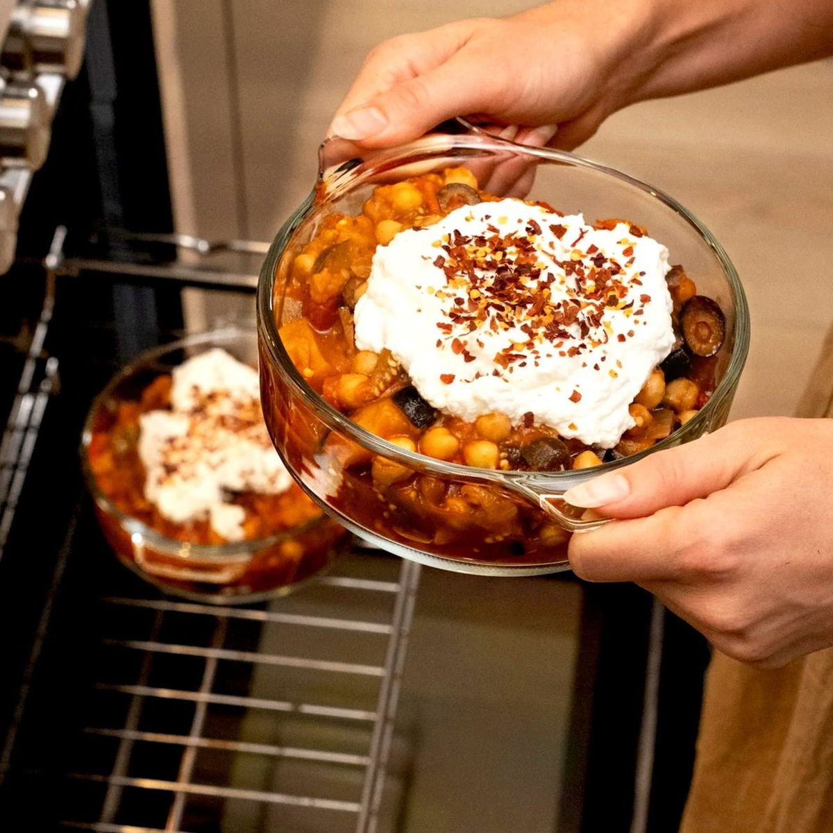 PYR O REY - Cacerola para Hornear con Tapa de Vidrio 948 ml. / 32 oz