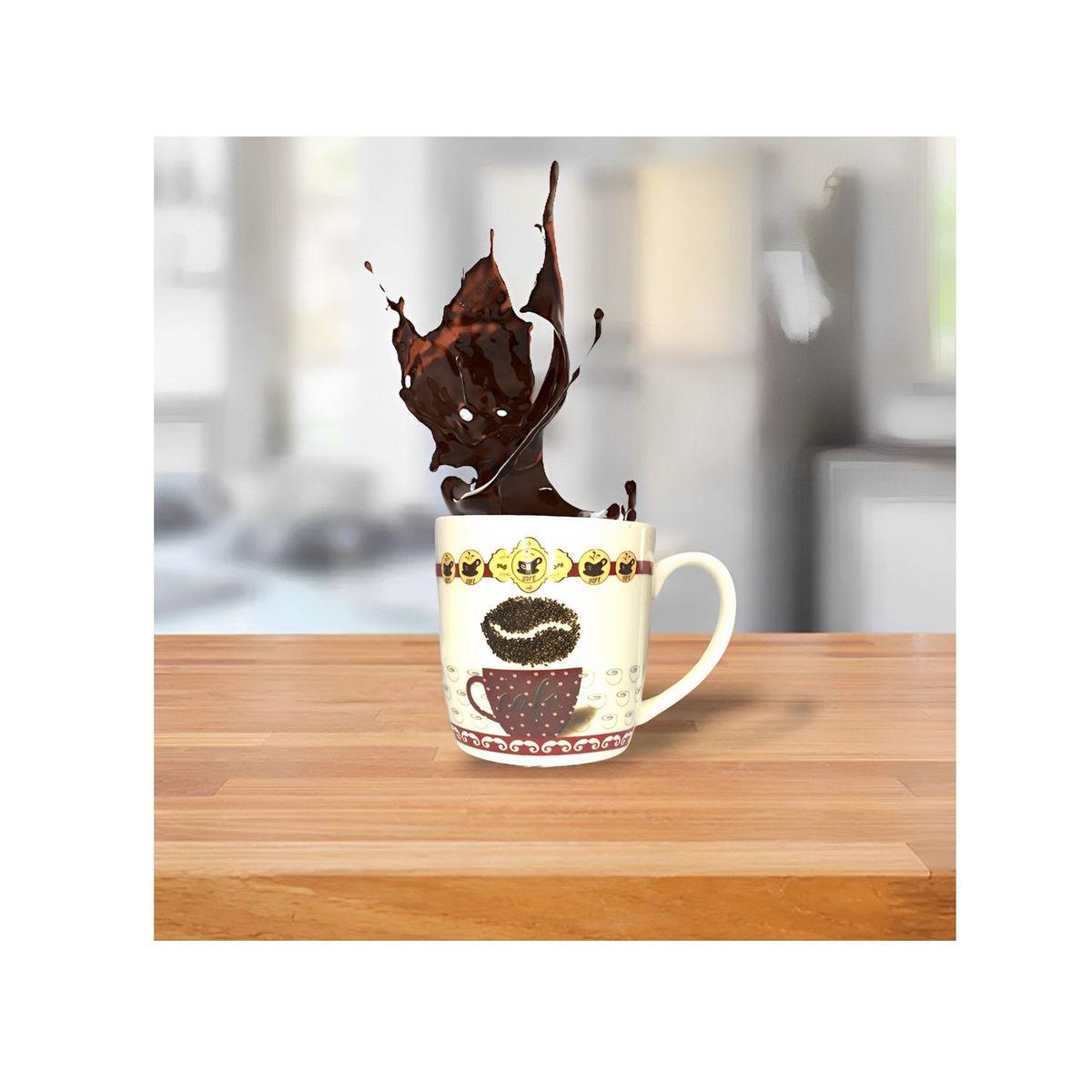 INSPIRA MARKET - Taza De Café De Porcelana Con Plato Y Cucharita