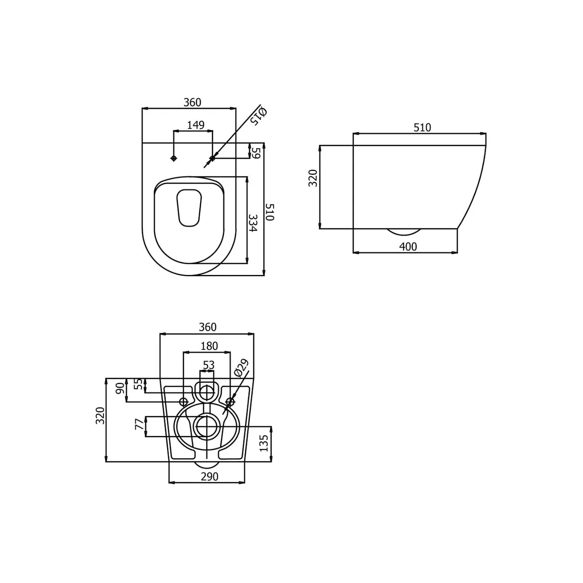 VAINSA - Inodoro suspendido redondo klass Vainsa
