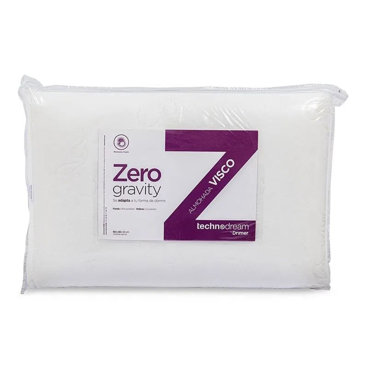 TECHNODREAM BY DRIMER - Almohada Visco Zero Gravity 60x40cm.