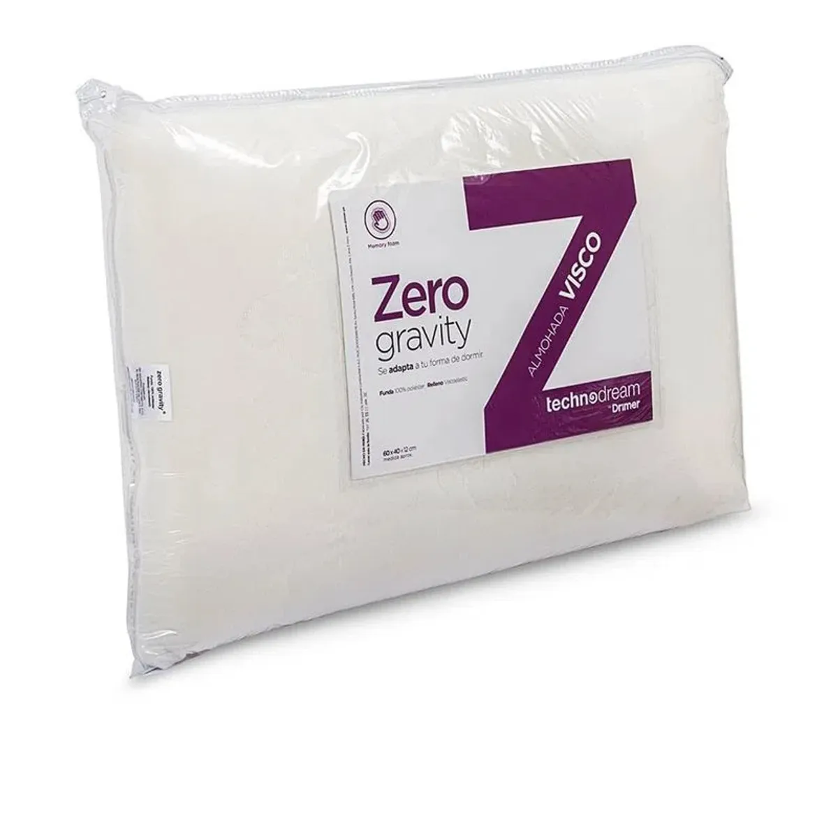 TECHNODREAM BY DRIMER - Almohada Visco Zero Gravity 60x40cm.