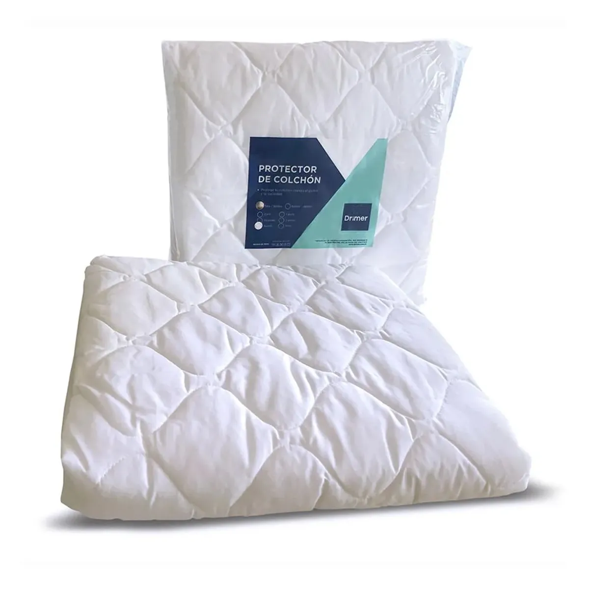 DRIMER - Protector De Colchón Simple 2 Plazas T/n Blanco
