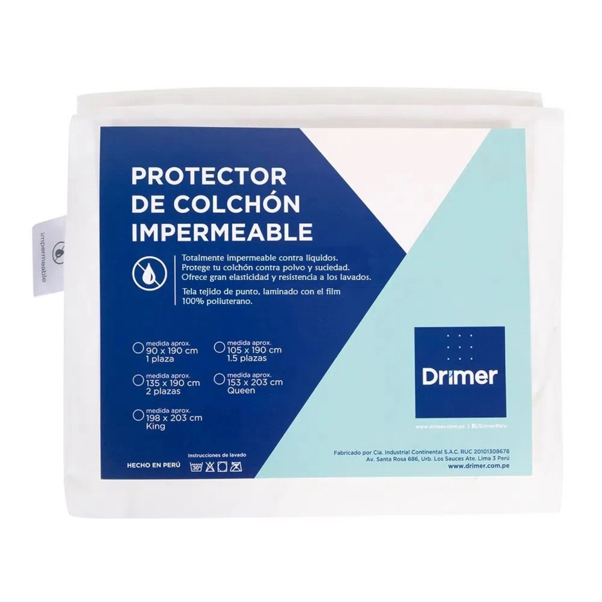 DRIMER - Protector De Colchón Amoldable Impermeable Queen