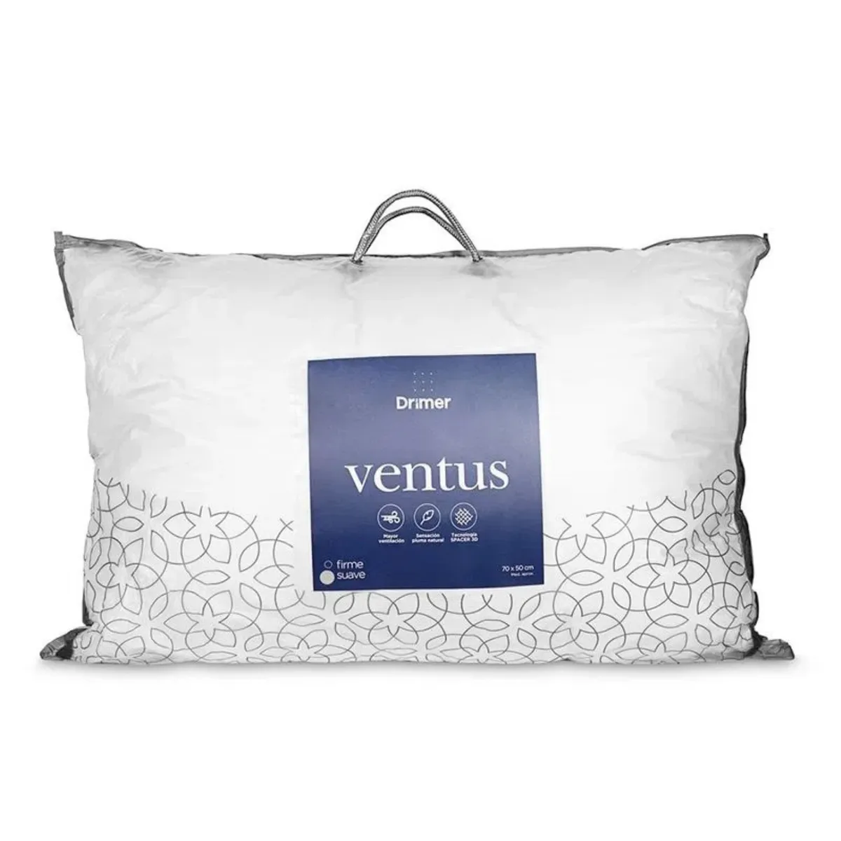 DRIMER - Pack X 2 Almohadas Ventus Soft 70x50cm.