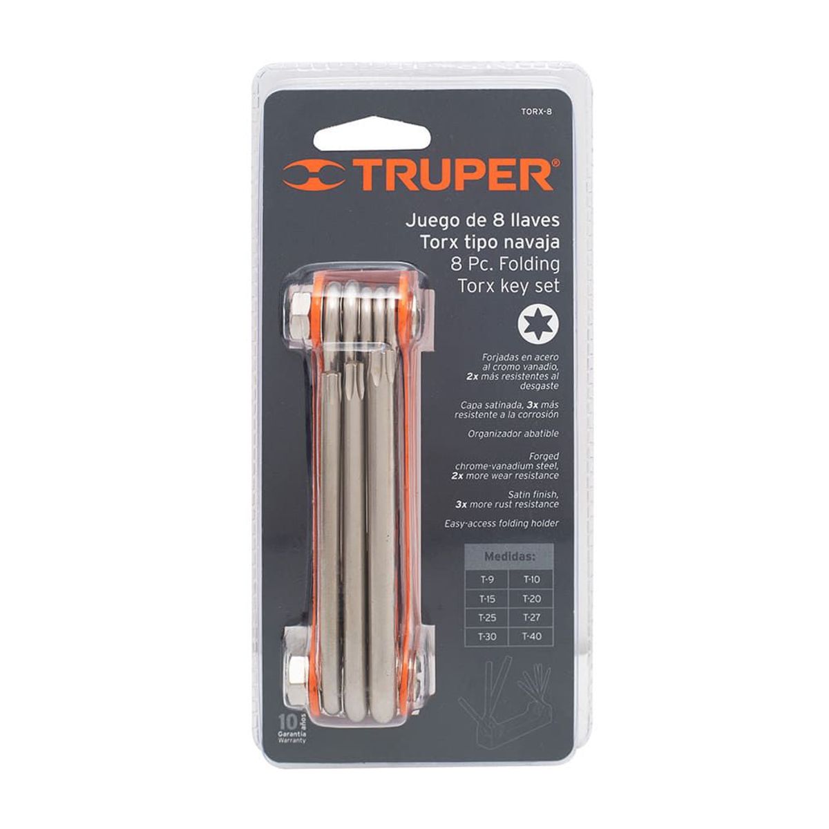 TRUPER - Llaves Torx Tipo Navaja Truper Bici x8 Piezas