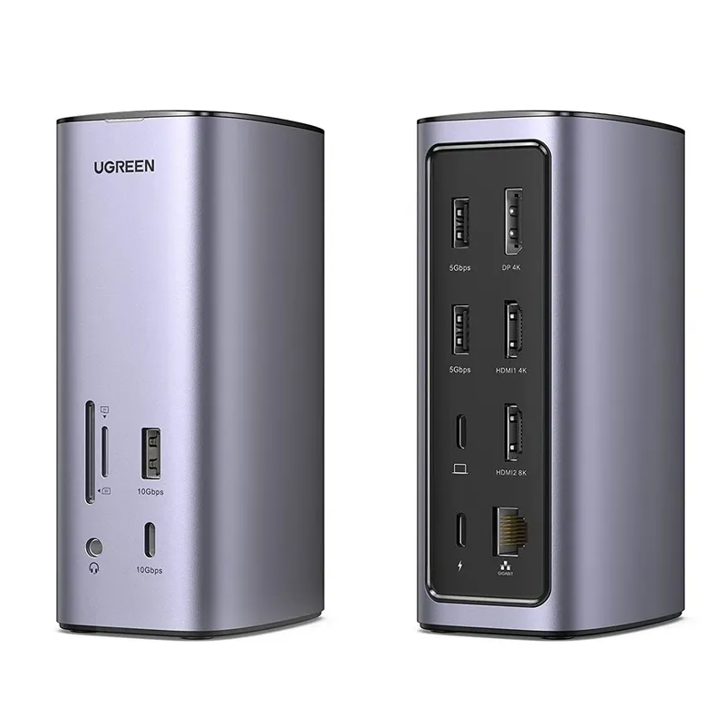 UGREEN - Ugreen Docking USB-C 3Display HDMI DP 8K 10Gbps Audio 100W CM555 90325