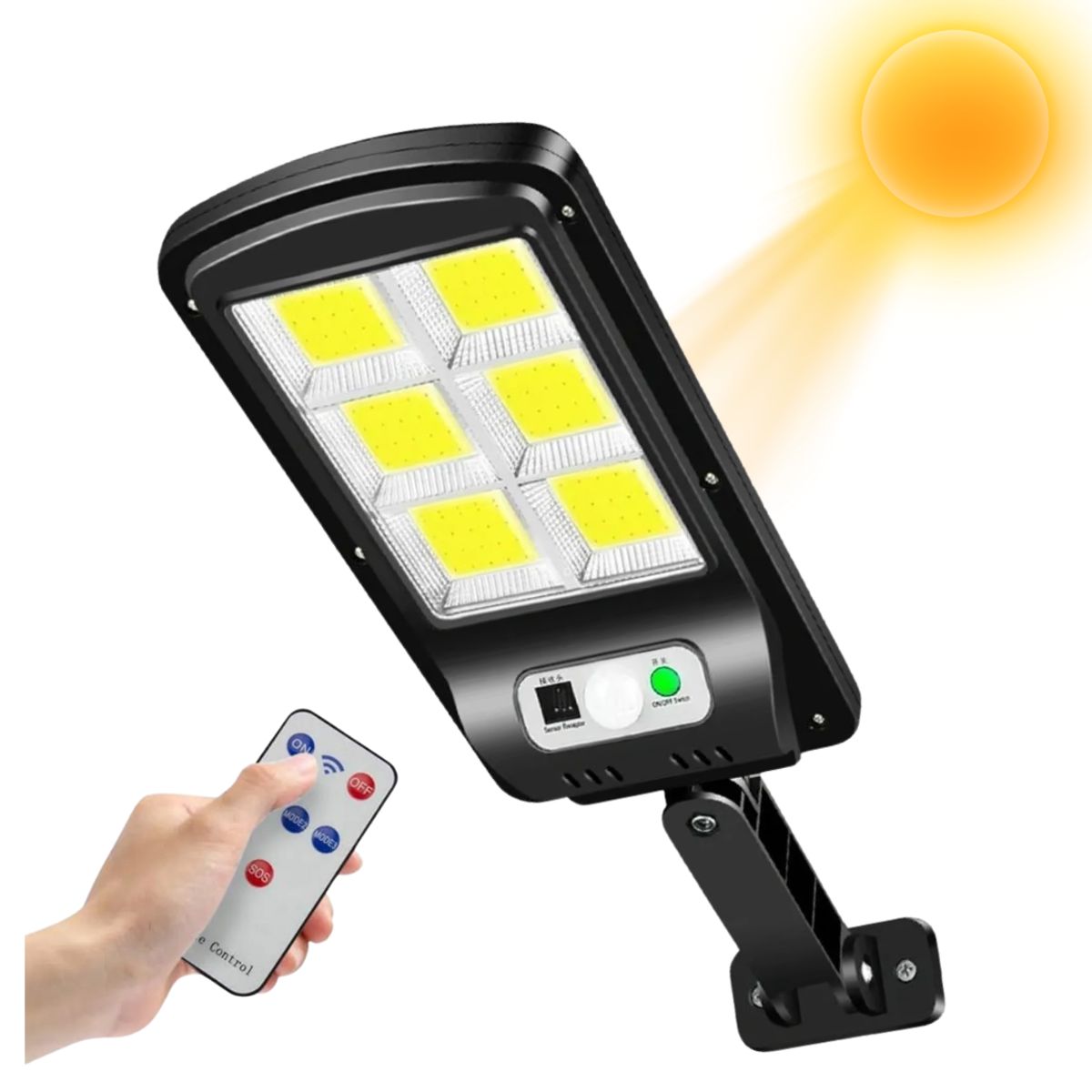 SEISA - MINI LÁMPARA SOLAR 6 CELDAS 120 LED BRILLANTES / EXTERIOR