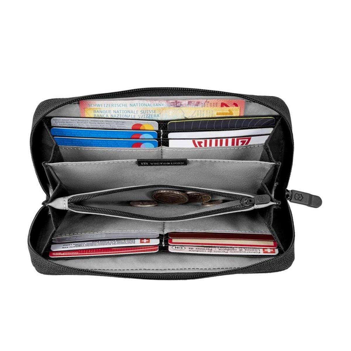 VICTORINOX - Billetera Continental con protección RFID color Negro Victorinox