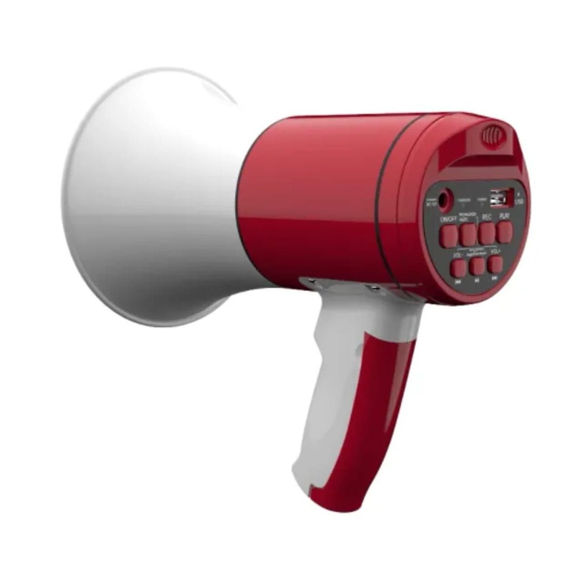 GENERICO - MEGAFONO 40W SIRENA GRABADORA USB BLUETOOTH BATERÍA RECARGABLE