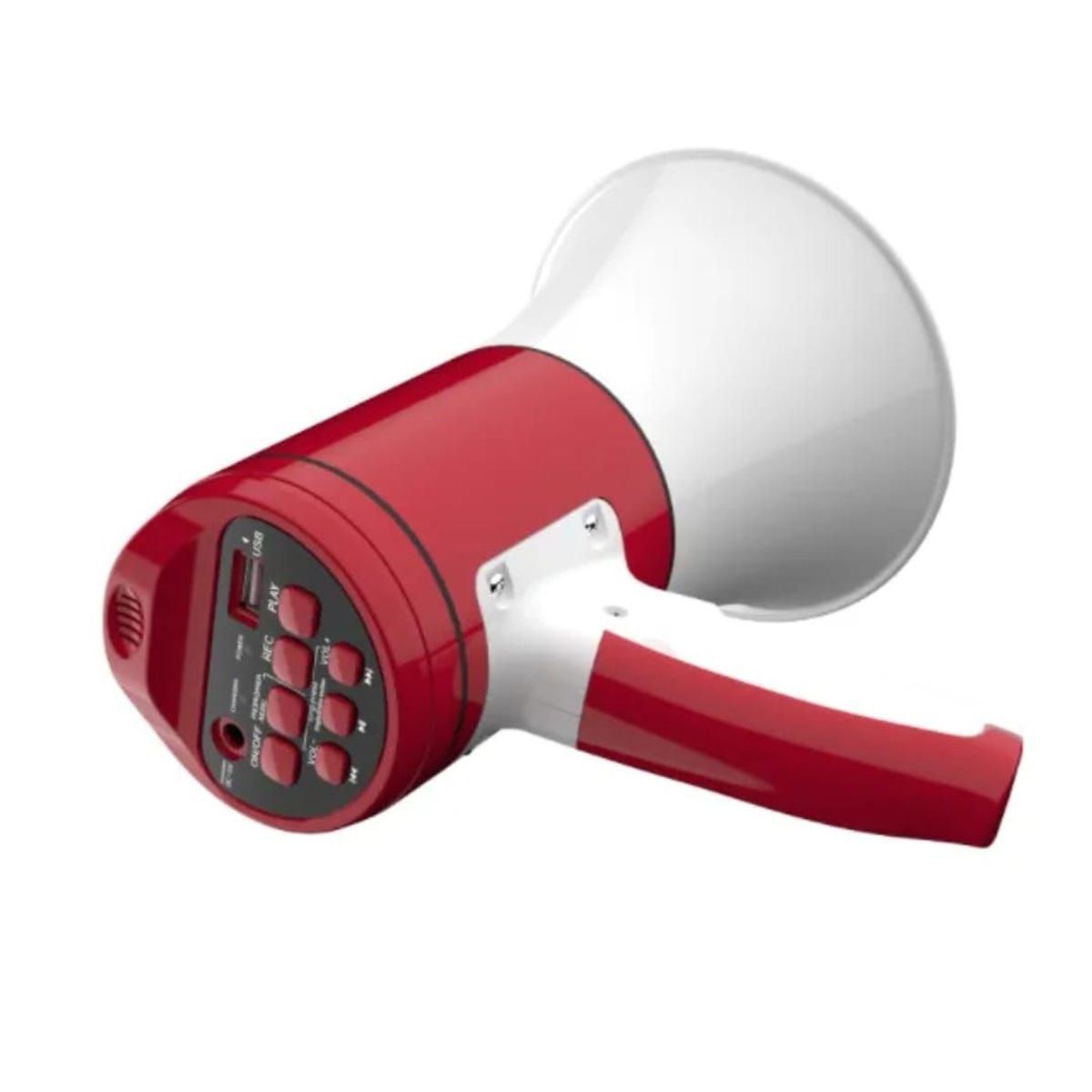 GENERICO - MEGAFONO 40W SIRENA GRABADORA USB BLUETOOTH BATERÍA RECARGABLE