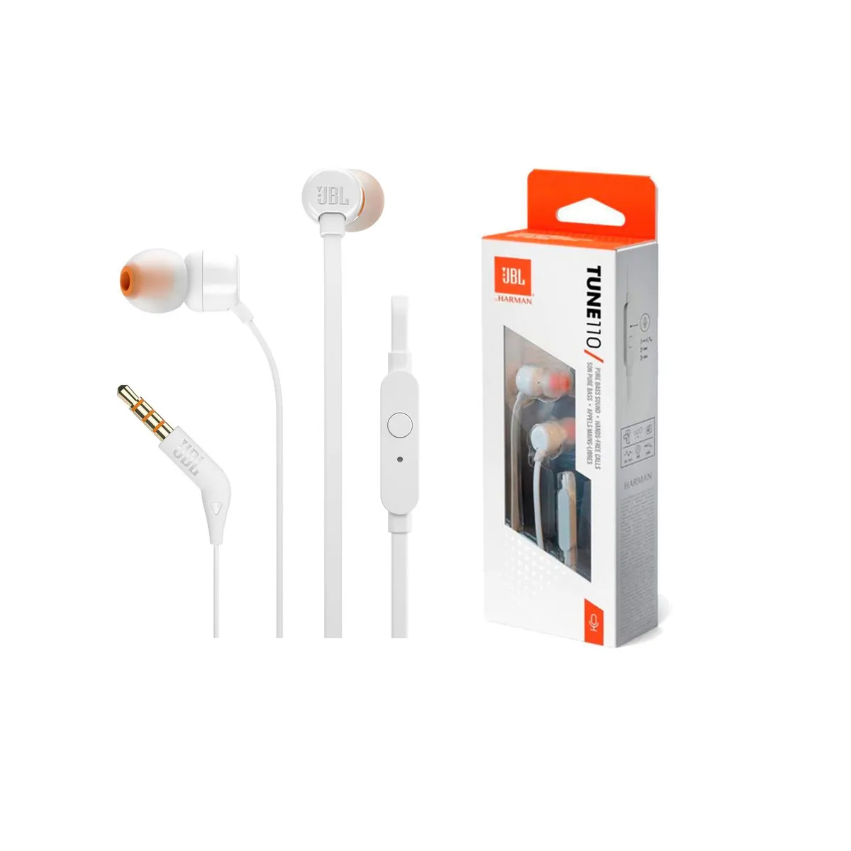 JBL - JBL AUDIFONOS BLANCO JBL-T110WHT