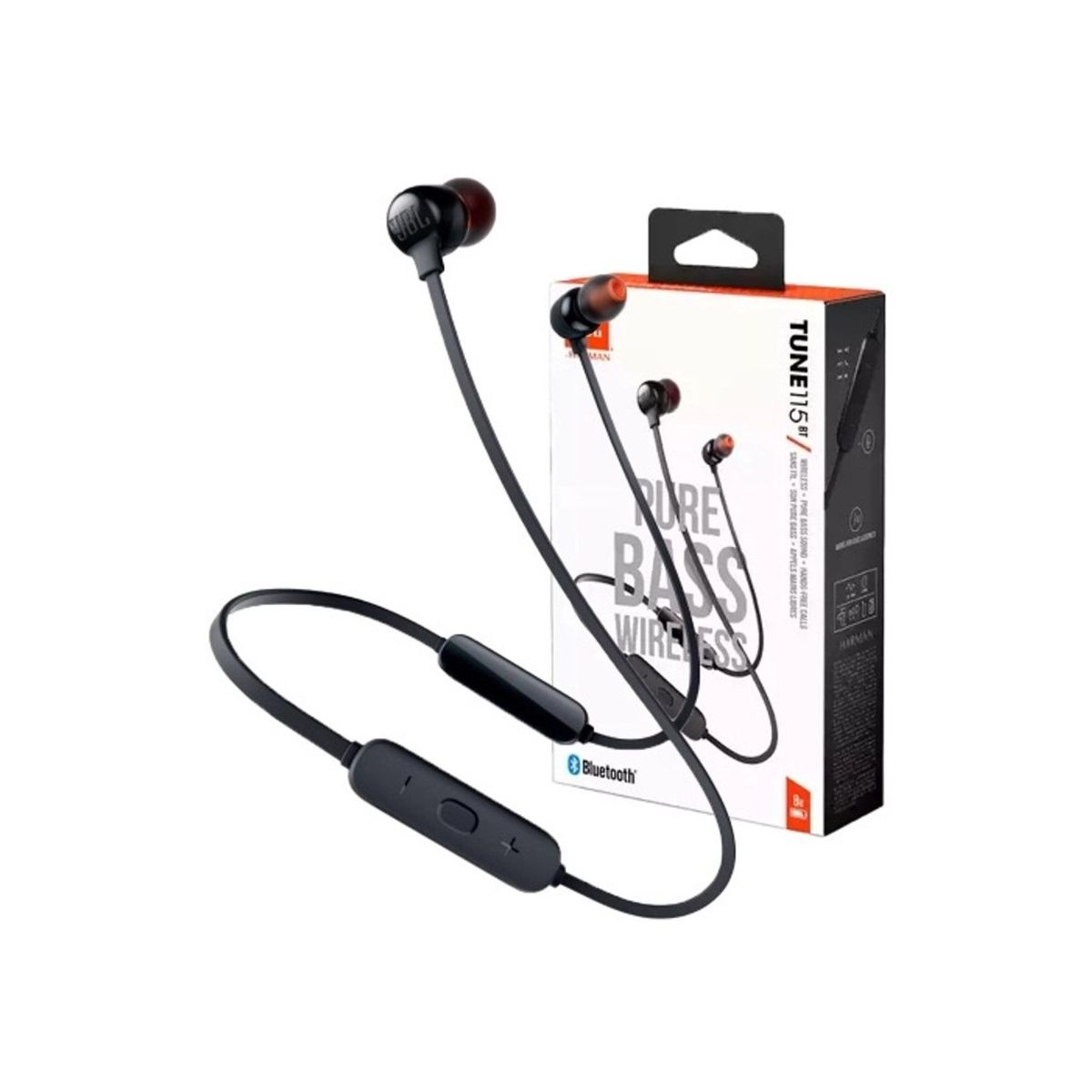 JBL - JBL AUDIFONOS BLUETOOH NEGRO JBL-T115BTBLK