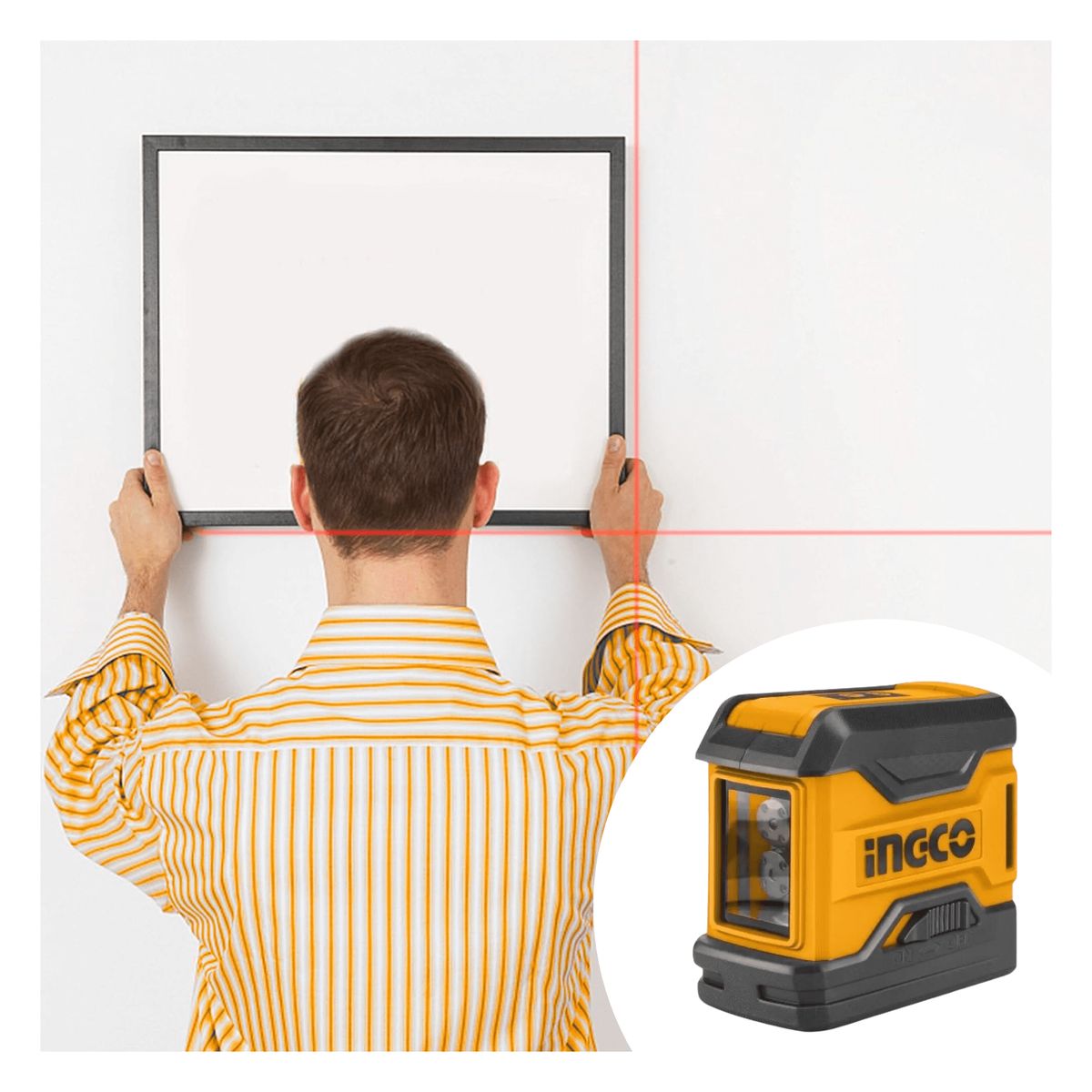 INGCO TOOLS - Nivel laser imantado 15 metros INGCO