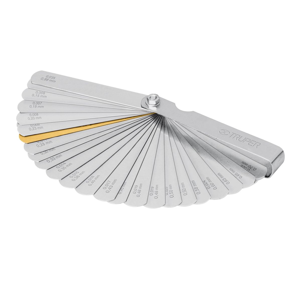 TRUPER - Calibrador de bujías y válvulas 32 hojas, truper