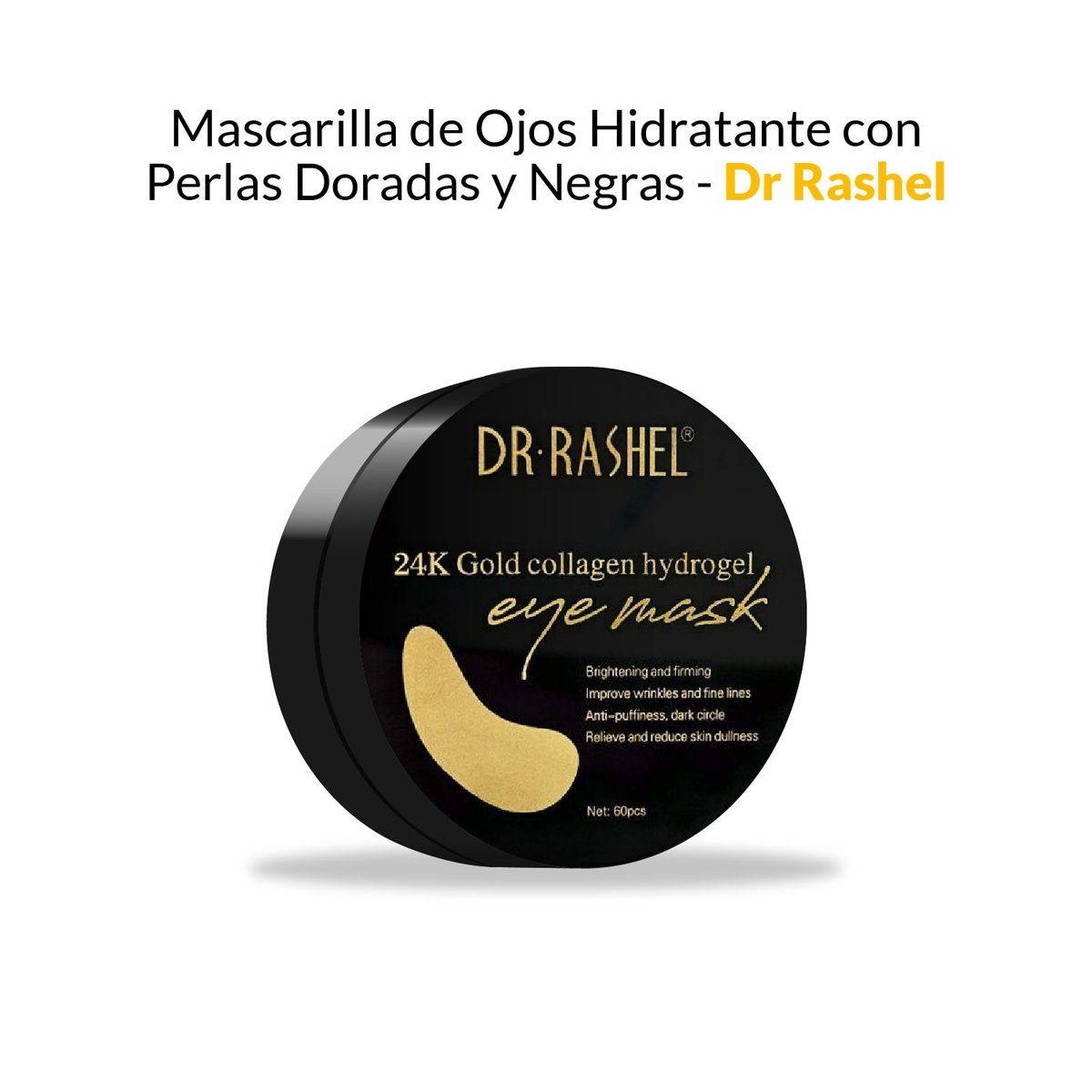 GENERICO - Mascarilla de Ojos Hidratante con Perlas Doradas y Negras - Dr Rashel