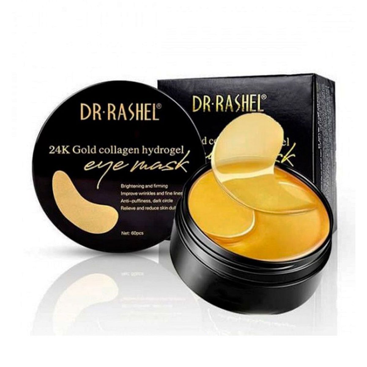 GENERICO - Mascarilla de Ojos Hidratante con Perlas Doradas y Negras - Dr Rashel