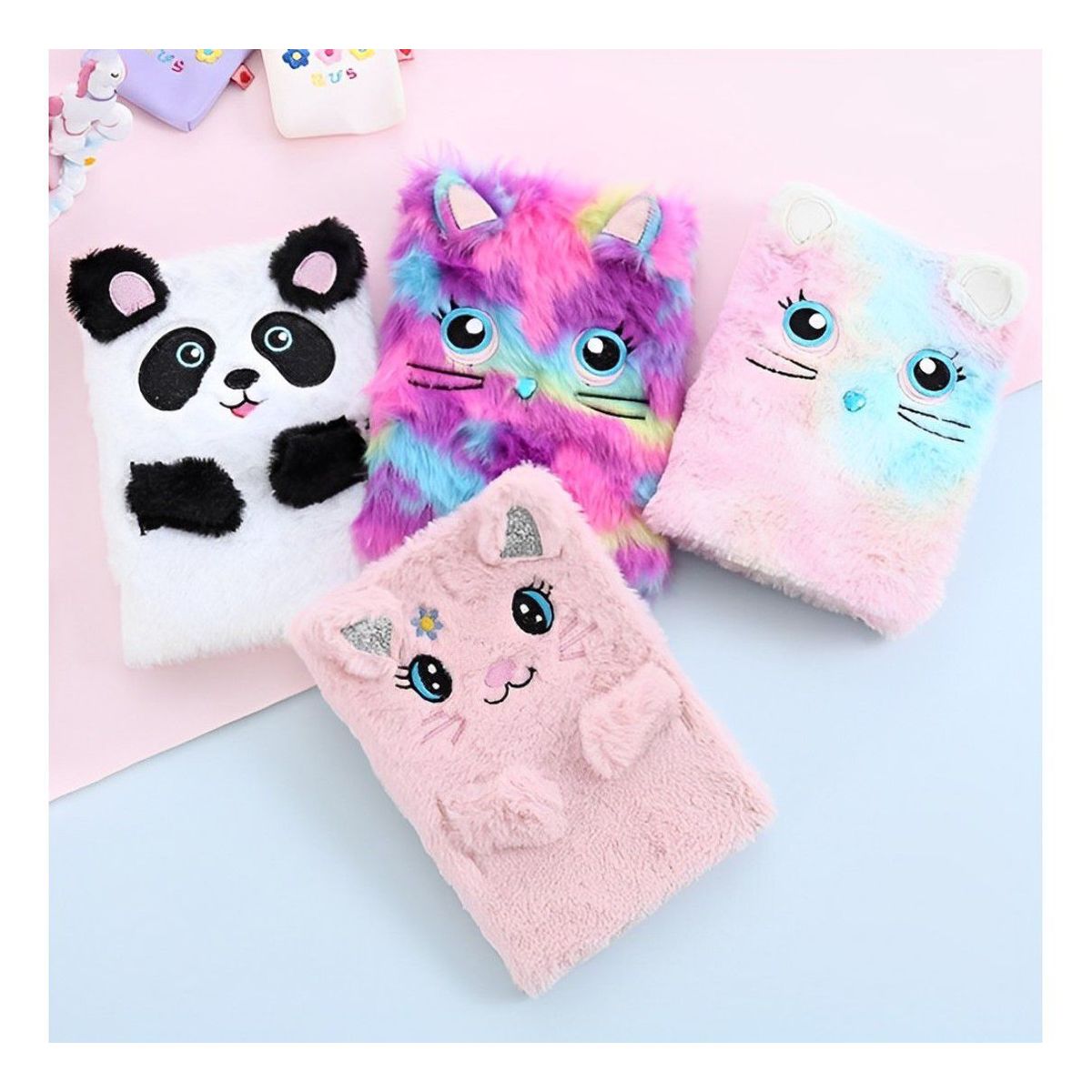 INSPIRA MARKET - Libretas Notas Cuaderno Kawaii de Peluche Suave