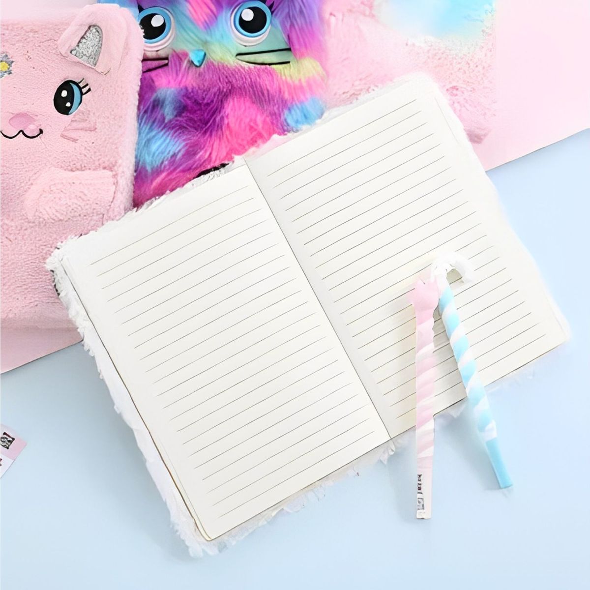INSPIRA MARKET - Libretas Notas Cuaderno Kawaii de Peluche Suave