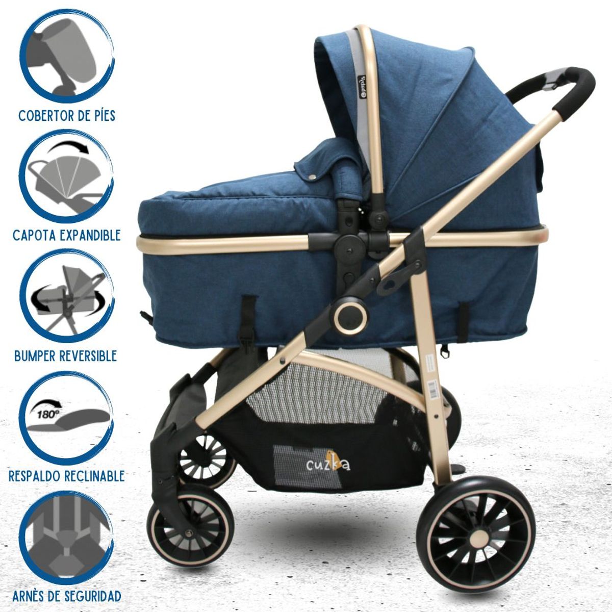 EBABY - Coche Deportivo Moisés «CARRI DELUXE» BLUE