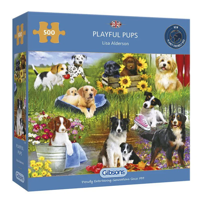 GIBSONS - Rompecabezas gibsons cachorros divertidos 500 piezas