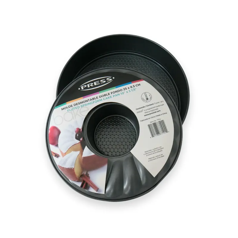 PRESS - Molde Desmontable Doble Fondo 25 x 8.5 cm Línea Antiadher. - PRESS