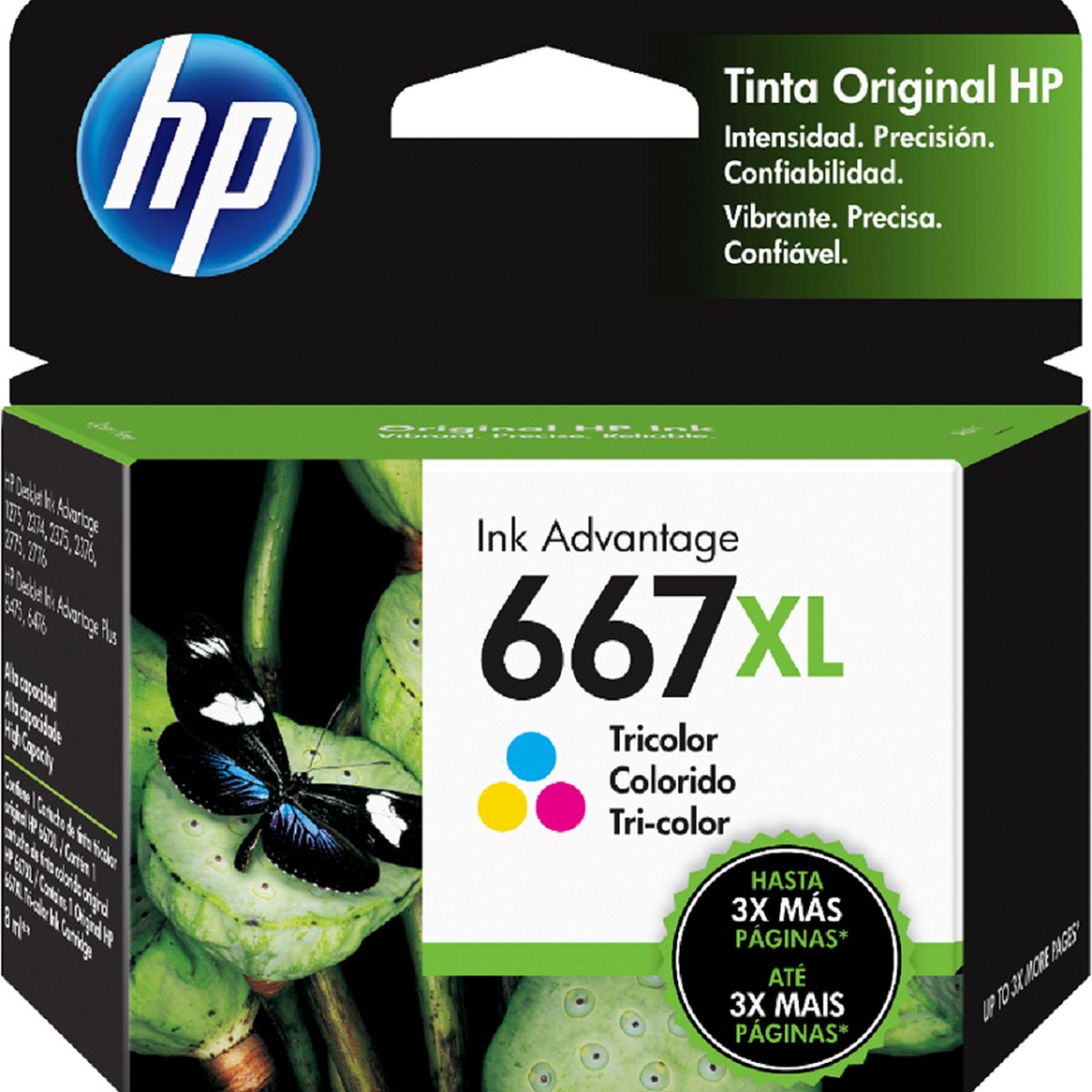 HP - Cartucho Tinta Hp 667 Tricolor Alto Rendimiento Deskjet Plus