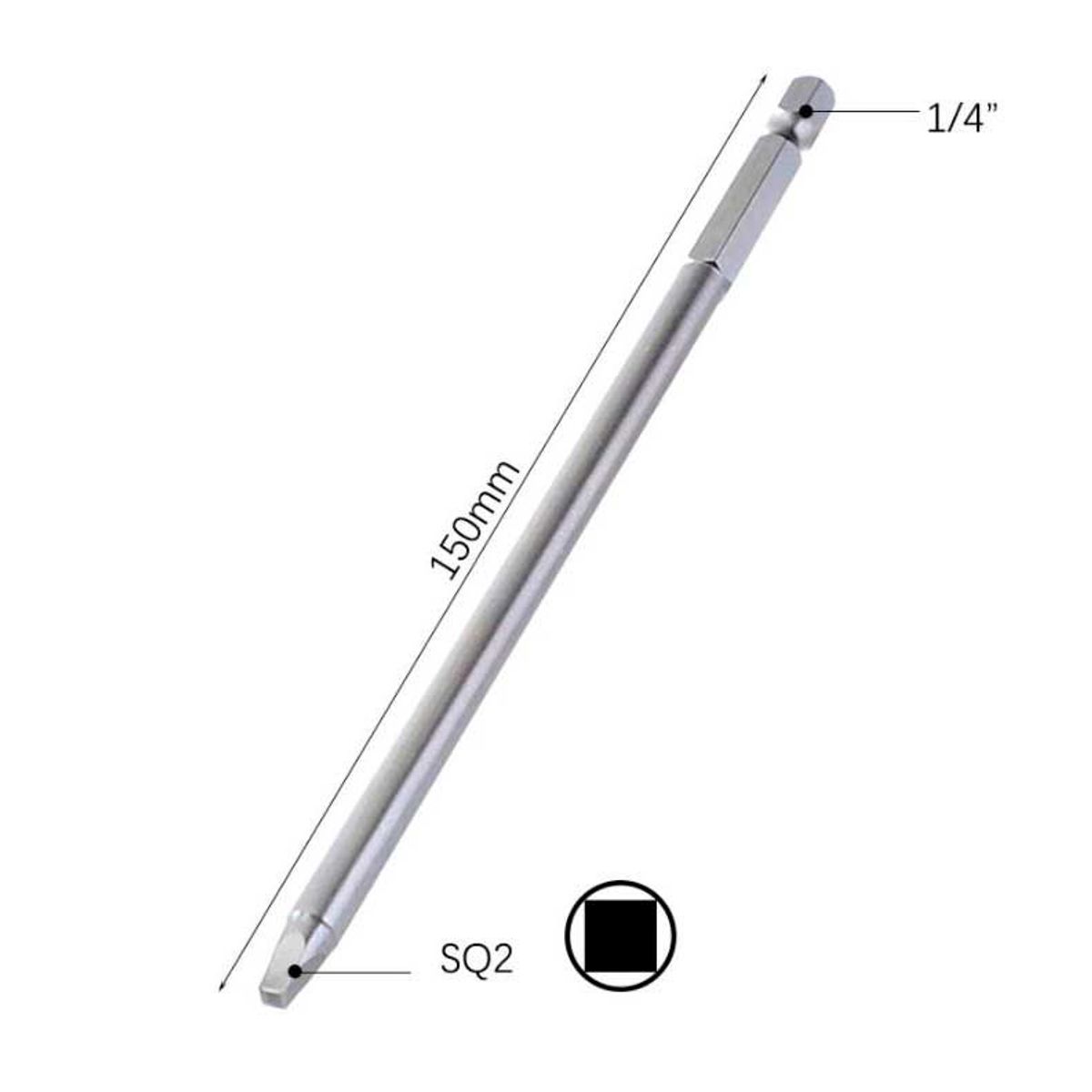 GENERICO - Punta Extra Larga (150mm) Sq2 Tornillos Kreg  Set 2 Unidades