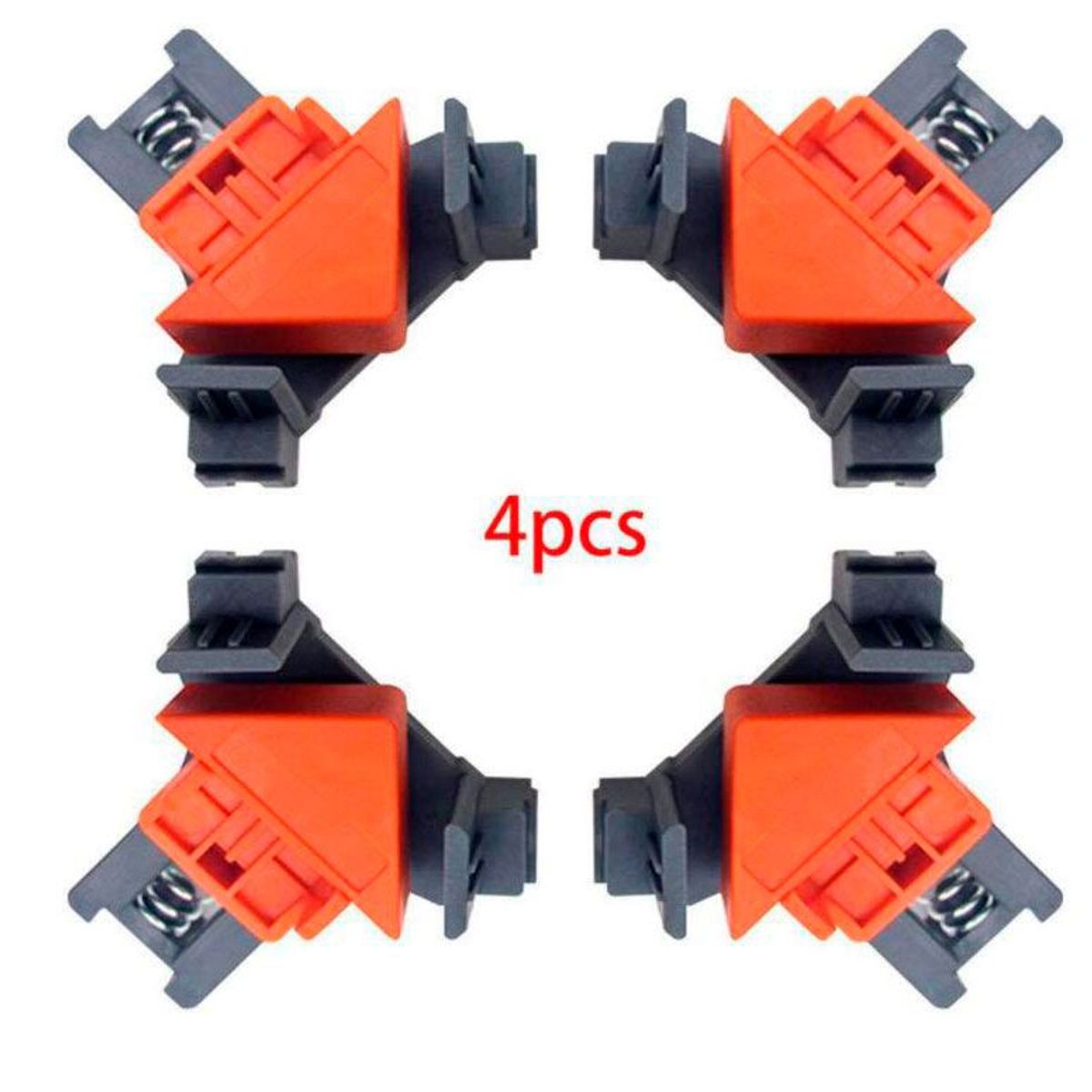 GENERICO - Prensa Esquinera con resorte 90º  Set 4 piezas